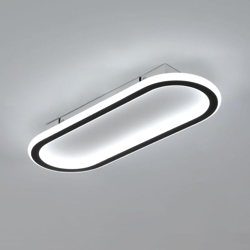 foto del prodotto goeco plafoniere led moderne, 33w 3712lm lampada da soffitto led nero, bianco freddo 6500k plafoniera led per camera, cucina, corridoio, balcone,