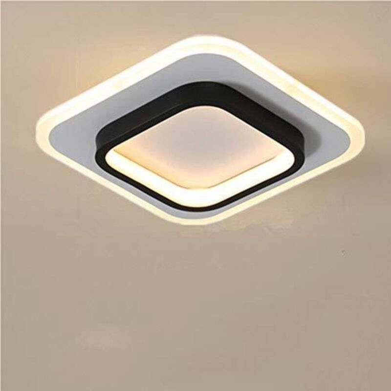 foto del prodotto goeco plafoniere led, plafoniere quadrate 22w, lampada da soffitto 3500k per bagno, soggiorno, camera da letto, cucina, corridoio bianco caldo 