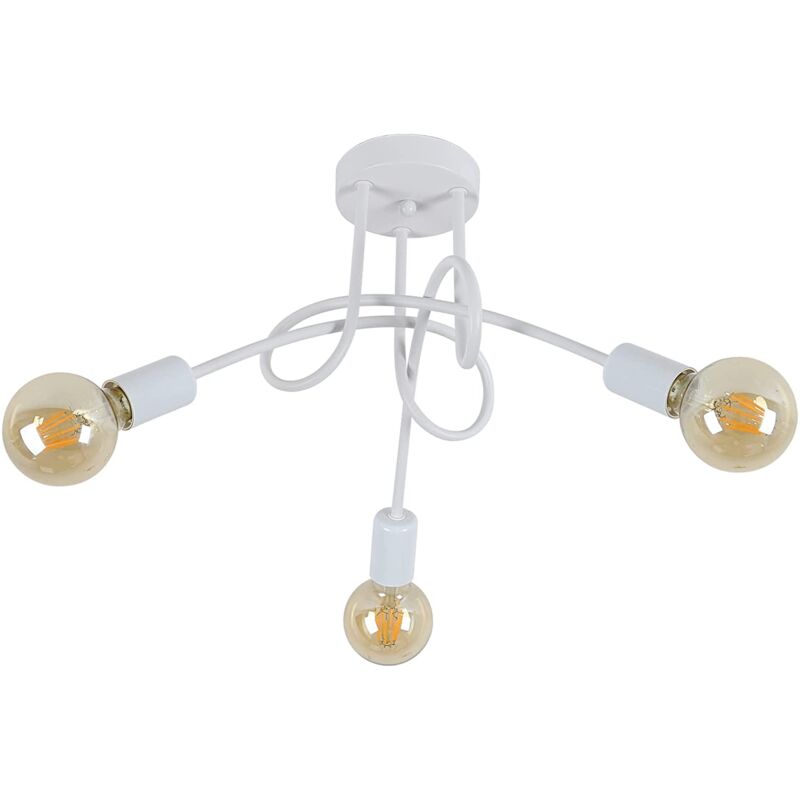 foto del prodotto goeco plafoniere moderna, 3 lampade a sospensione soggiorno cucina sala da pranzo, plafoniera industriale in ferro battuto e27 , diametro 55 cm