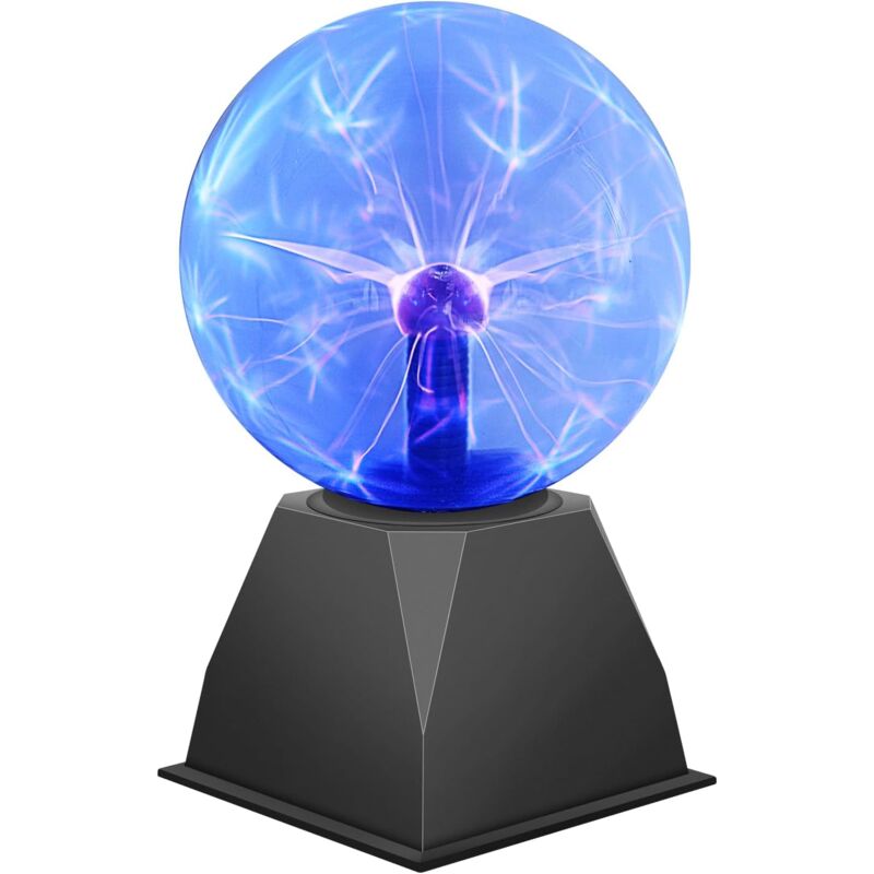 foto del prodotto goeco sfera al plasma magica, palla al plasma, 6 pollici lampada a sfera al plasma, sfera sensibile al tocco, luce blu novit luci notturne per