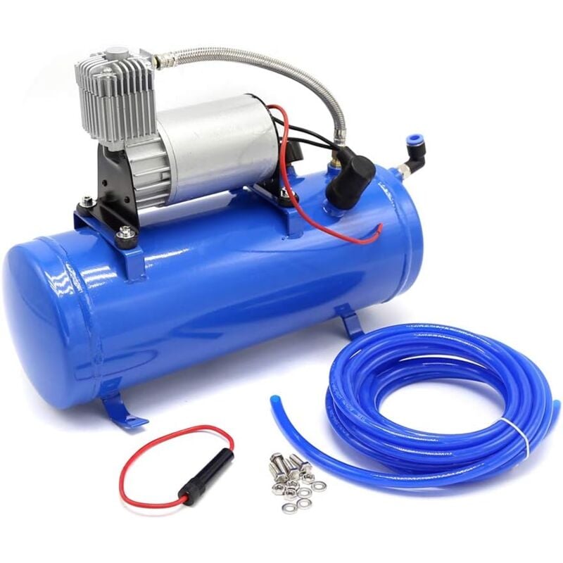 foto del prodotto gojoy 100psi 6l compressore d aria automatico kit clacson compressore d aria 12v compressore con serbatoio d aria compressa manometro tubo aria