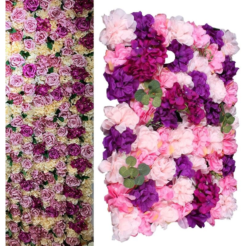 foto del prodotto gojoy 6 pezzi di fiori artificiali da parete in seta artificiale da parete con fiori finti da parete in seta, decorazione per matrimoni,