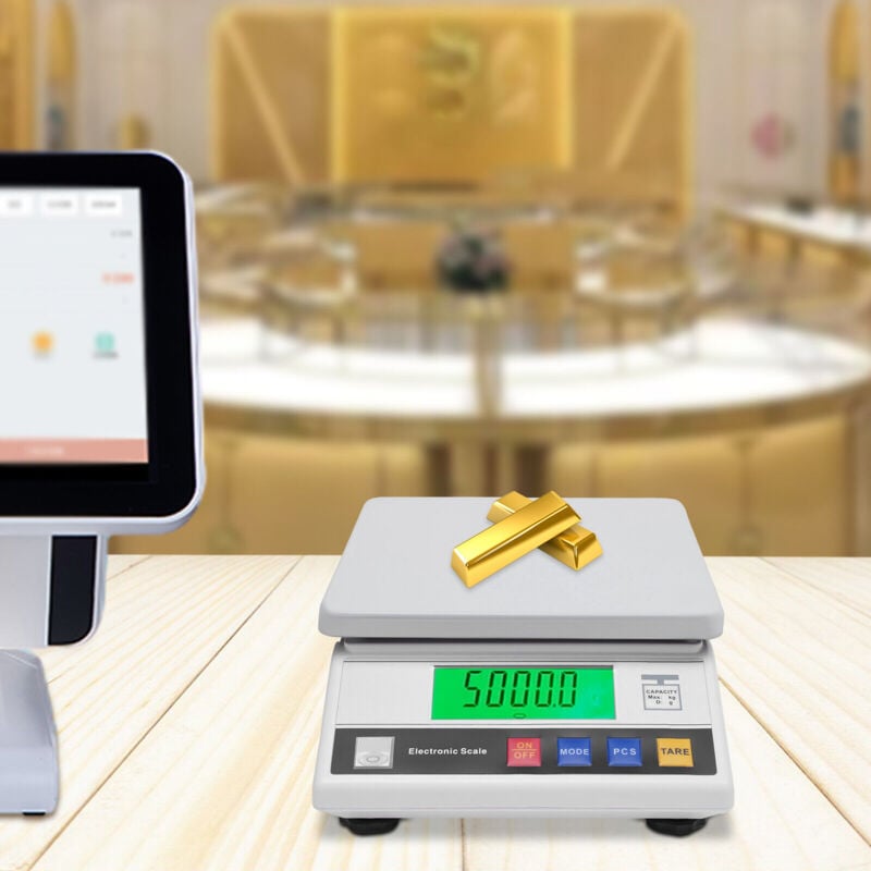 foto del prodotto gojoy 7.5 kg 0.1 g laboratorio digitale bilancia lcd bilancia di precisione bilancia da cucina bilancia elettronica tara funzione display lcd con