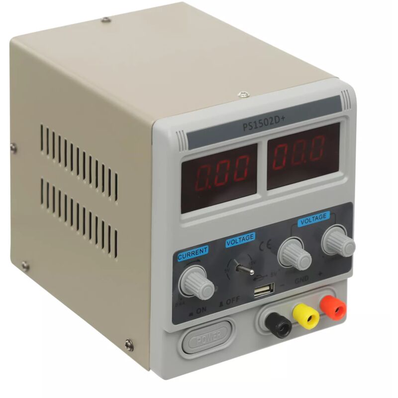 foto del prodotto gojoy alimentatore di rete da laboratorio regolabile, 0 15 v, 0 2 a, alimentatore di rete digitale da laboratorio dc con display digitale