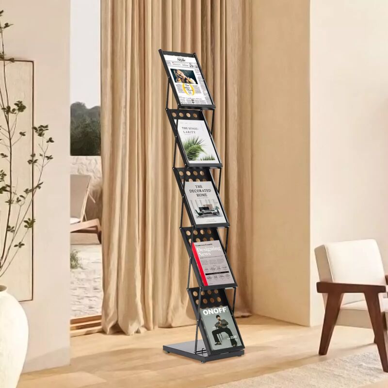 foto del prodotto gojoy espositore pieghevole per libreria catalogo, supporto pieghevole per opuscoli, espositori, scaffali per ufficio e fiera