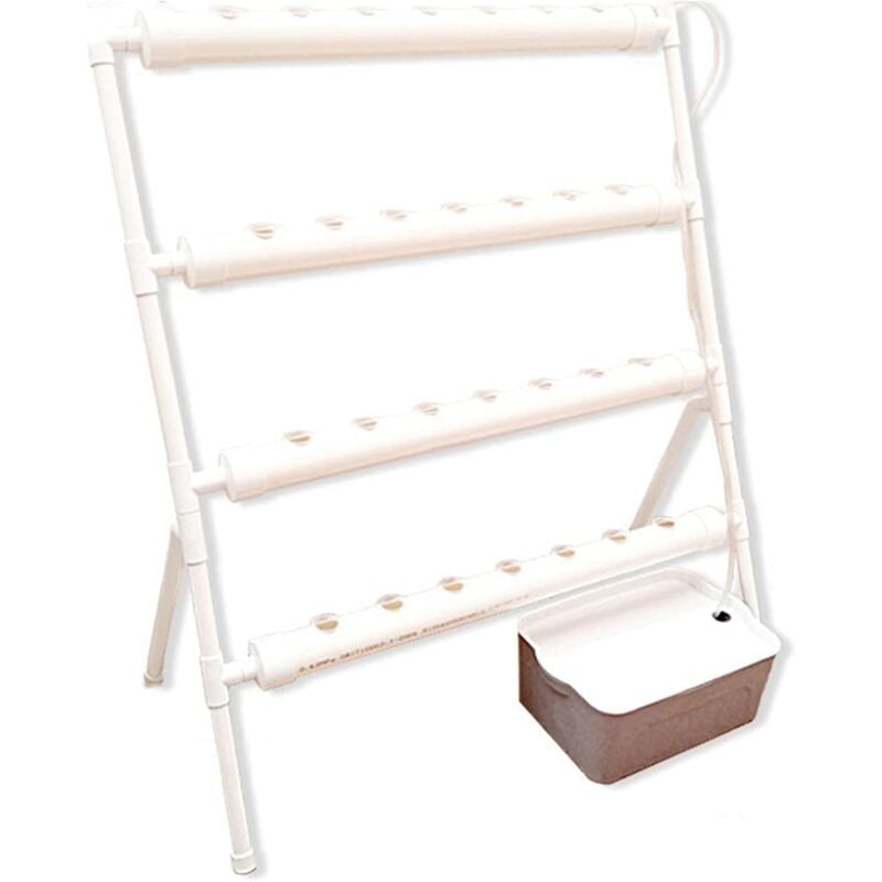foto del prodotto gojoy kit di coltivazione idroponica, sistemi di kit di coltivazione idroponica 36 fori tubo idroponico in pvc 32mm per frutta idroponica verdure