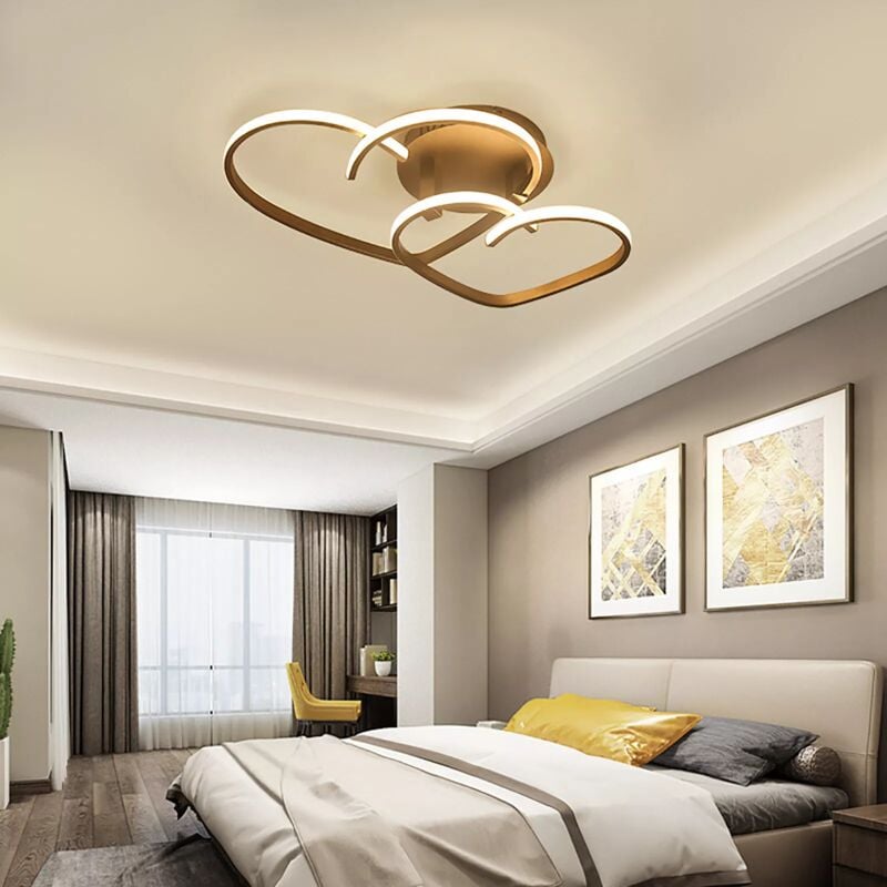 foto del prodotto gojoy led moderna lampada da soffitto dimmerabile telecomando lampada da soffitto camera da letto lampada a sospensione a forma di cuore design