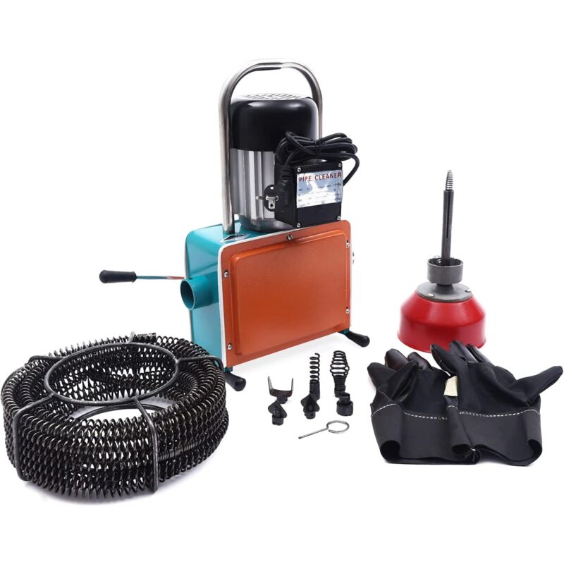 foto del prodotto gojoy macchina elettrica per la pulizia dei tubi, a spirale, per la pulizia dei tubi, 1000 w, per la pulizia dei tubi, 11 m, per la pulizia