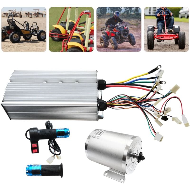 foto del prodotto gojoy motore elettrico brushless dc, kit motore 3000w 72v dc con controller brushless, motore elettrico brushless 4900r min, per scooter elettrico