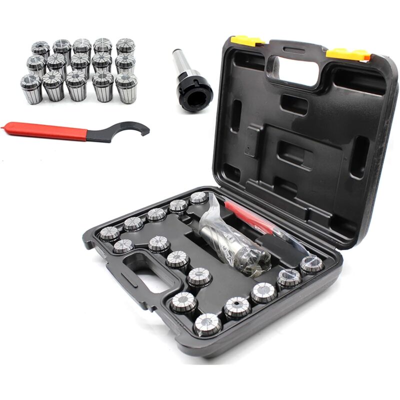 foto del prodotto gojoy pinza mandrino set 17 pz, precisione pinza er32 mk3 m12 pinza a molla incisione e fresatura tornio strumento 3 20mm pinza mandrino con