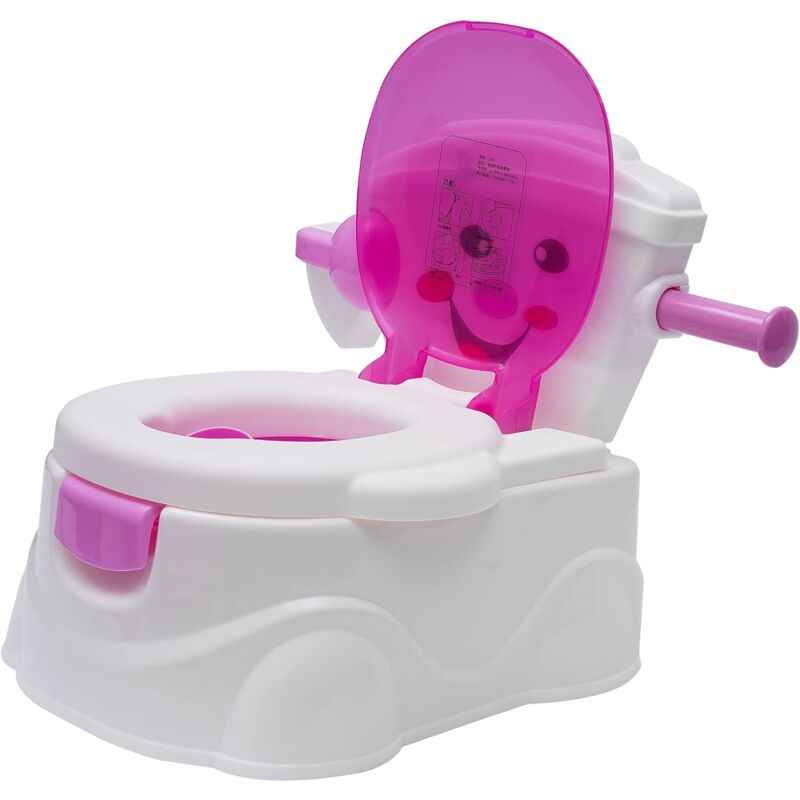 foto del prodotto gojoy rosa vasino ergonomico per bambini, per imparare a suonare il wc, per bambini, per interni ed esterni