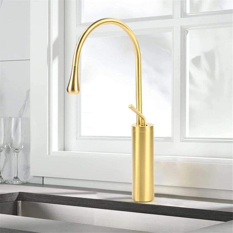 foto del prodotto gojoy rubinetto alto per lavabo, rubinetto da bagno, girevole a 360 , rubinetto, lavabo alto, miscelatore monocomando per bagno e cucina, oro