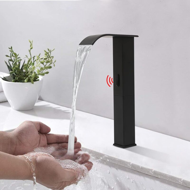 foto del prodotto gojoy rubinetto per lavabo con sensore a infrarossi, rubinetto senza contatto, rubinetti per miscelatore monocomando per bagno automatico in