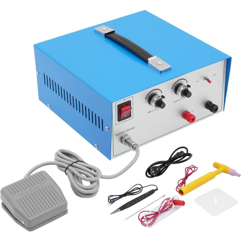 foto del prodotto gojoy saldatore a punti, saldatrice a punti di gioielli con interruttore a pedale, 220 v 600 w, due modalit di funzionamento, per platino, oro,