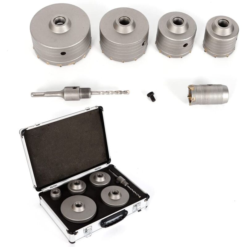 foto del prodotto gojoy set di 6 corone di foratura a secco per calcestruzzo kit punte per calcestruzzo punta per trapano a scatola punta per trapano
