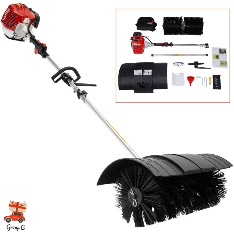 foto del prodotto gojoy spazzatrice a gas e olio a 2 tempi, spazzaneve a benzina, 2,3 cv, 52 cc, a benzina, con telaio, avviamento elettrico, a cambio rapido,