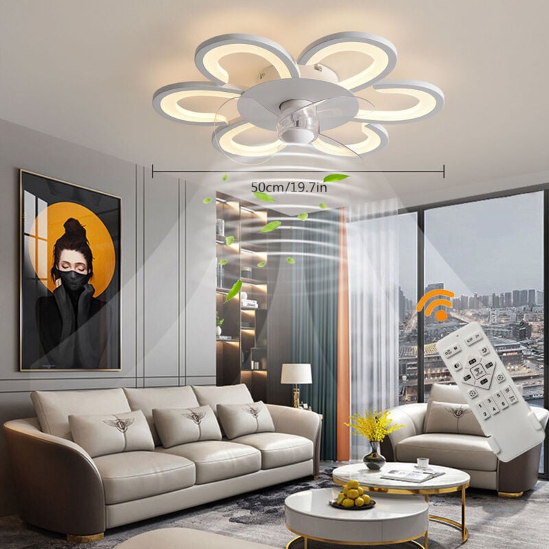 foto del prodotto gojoy ventilatore a soffitto con illuminazione luce telecomando lampada da soffitto soggiorno led