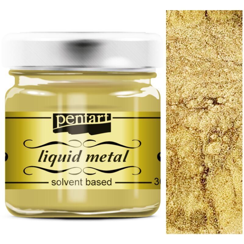 foto del prodotto gold pentart vernice liquida metallizzata per decorazioni decoupage, 30ml
