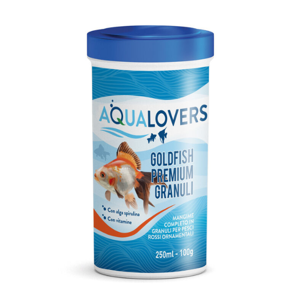 foto del prodotto goldfish premium aqualovers mangime completo in granuli per pesci rossi ornamentali 100 gr 1 ordine scegli lo sconto bzr5 bzr20 200 punti fedelt 