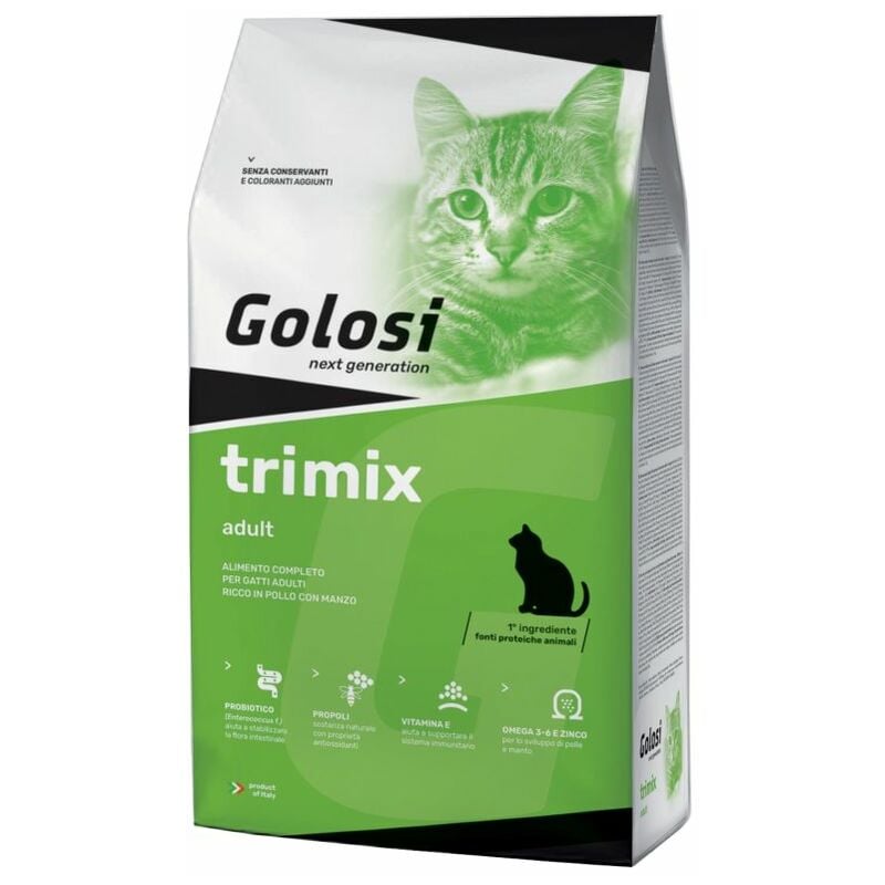 foto del prodotto golosi gatto trimix 7,5 kg pollo e manzo