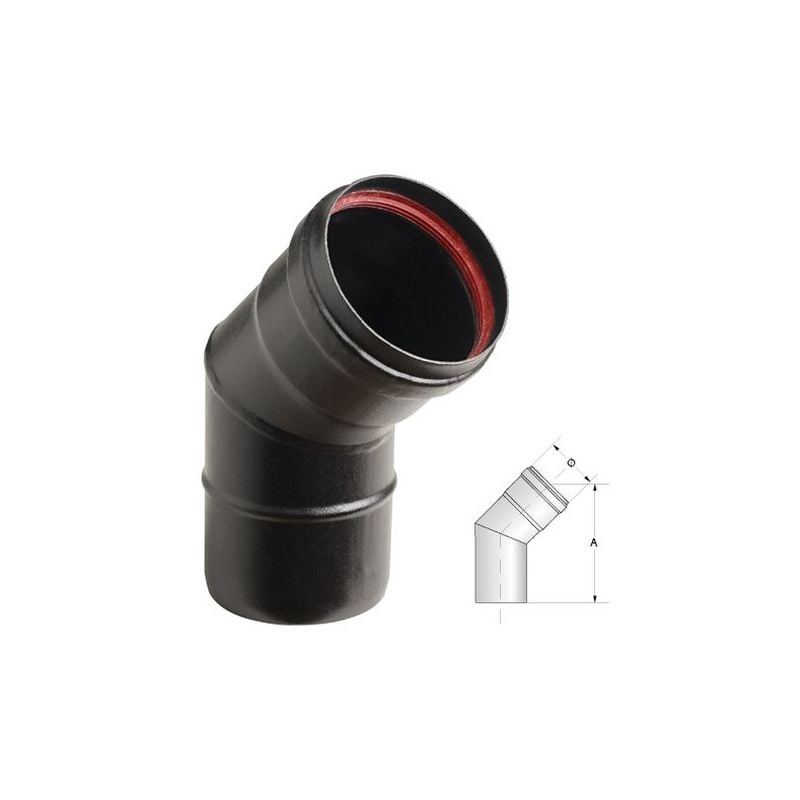 foto del prodotto gomiti per stufe a pellets 2 mm aeternum nero 45 cm 8