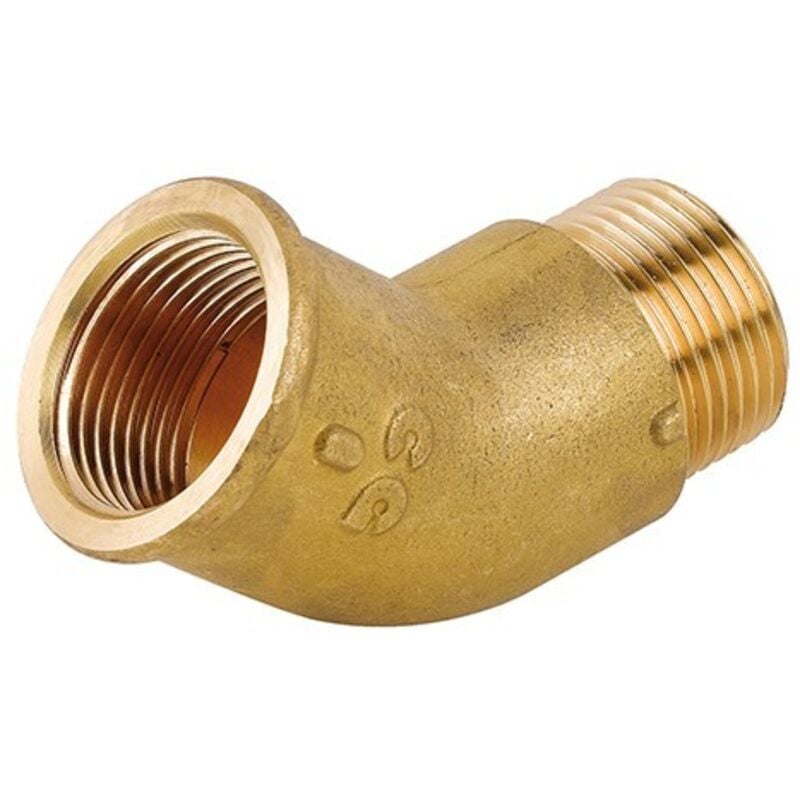 foto del prodotto gomito 45 mf in ottone giallo 1