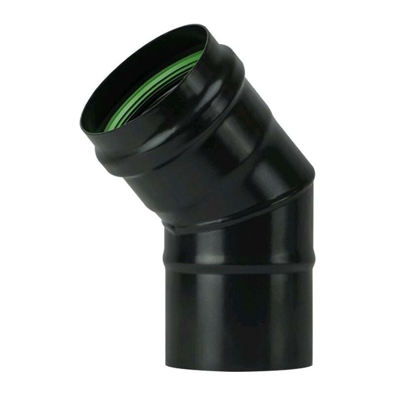 foto del prodotto gomito 45o per stufa a pellet acciaio rivestito con smalto porcellanato 10 cm pn1004 diametro 10 cm gomito 45o