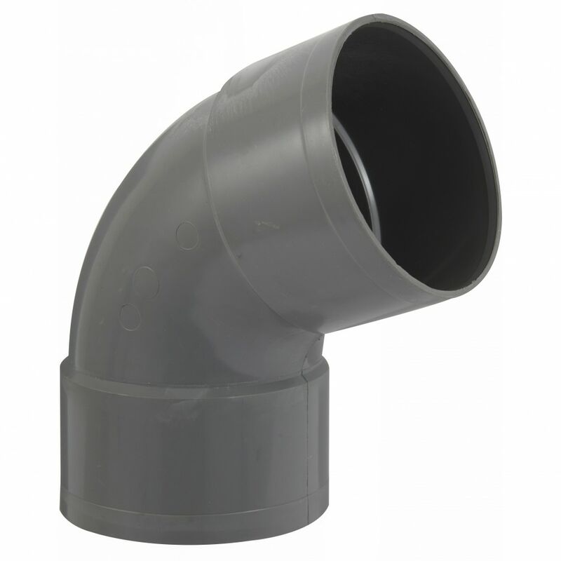 foto del prodotto gomito 67 30 in pvc da incollare, femmina femmina, d100 girpi