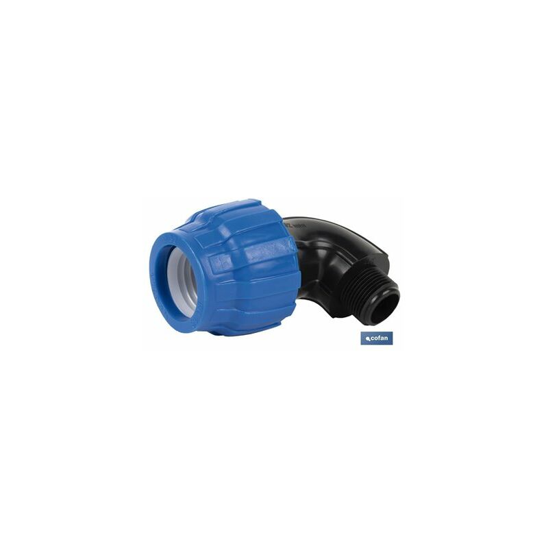 foto del prodotto gomito 90 filetto maschio pp pn16 20 x 3 4