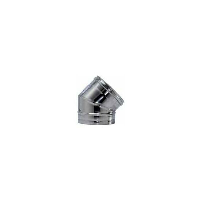 foto del prodotto gomito a 45 inox aisi 304 per stufa cm.13 idroweb
