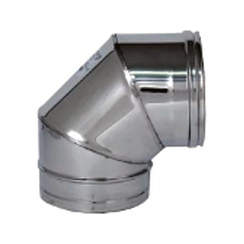 foto del prodotto gomito a 90 acciaio inox aisi 304 monoparete spessore mm.0,5 mm.130