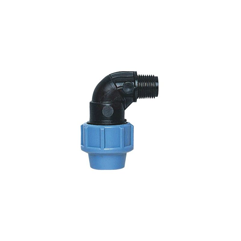 foto del prodotto gomito a 90 con derivazione maschio pp 32x1