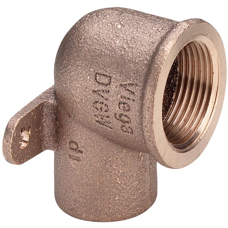 foto del prodotto gomito a 90 con flangia bronzo ff 18 1 2 estremit a saldare femmina, filettatura rp 102210