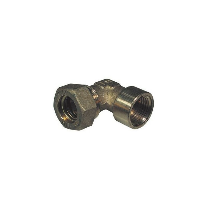 foto del prodotto gomito a 90 femmina o ring raccordo per gas, idraulica, rame varie misure 3 4 x18