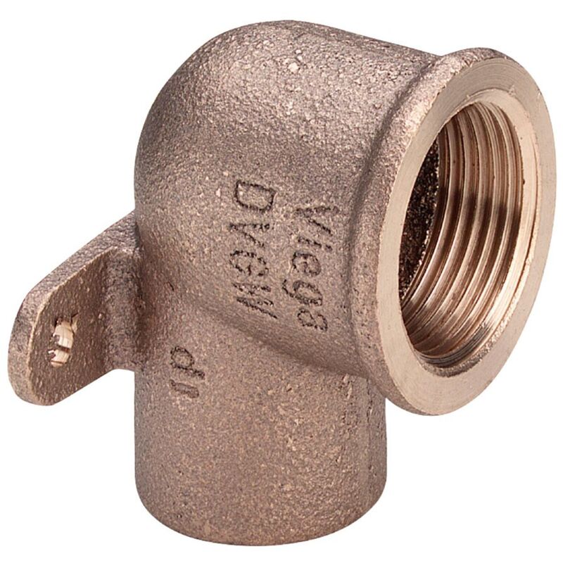foto del prodotto gomito a 90 ff 22 3 4 con flangia bronzo estremit a saldare femmina, filettatura rp 113490