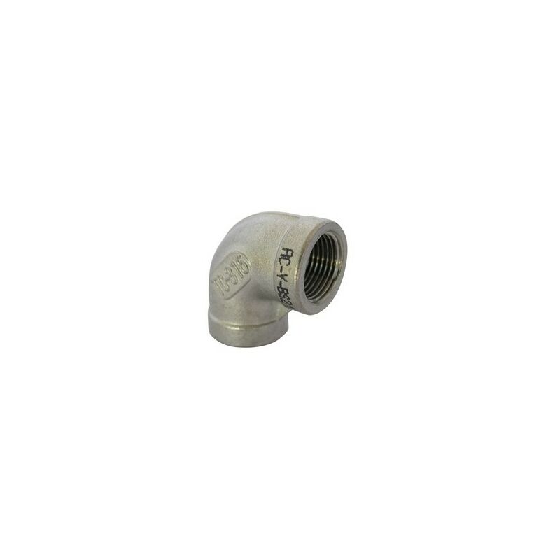 foto del prodotto gomito a 90 ff acciaio inox 3 4 dh