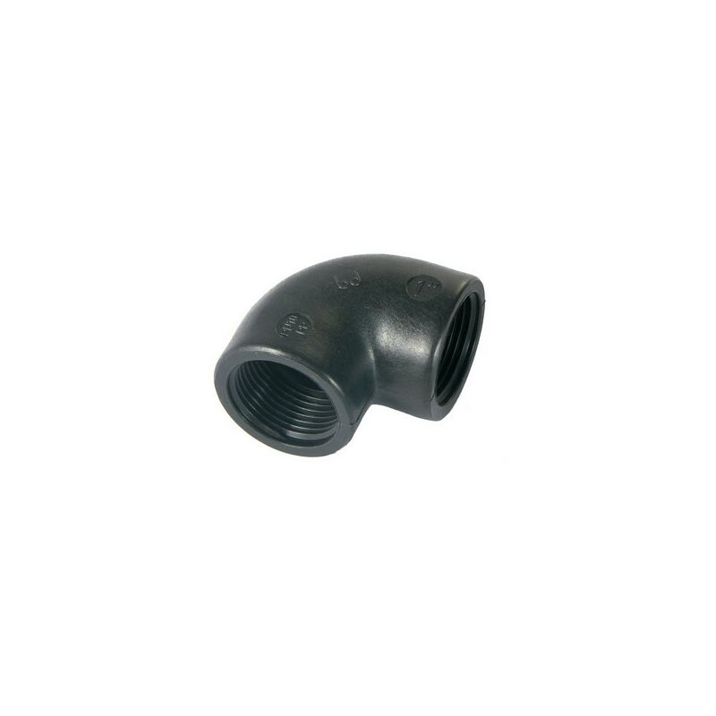 foto del prodotto gomito a 90 in pp nero 1 bucch