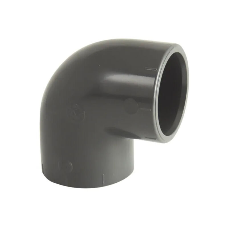 foto del prodotto gomito a pressione 90 femmina in pvc per piscina diametro 63 mm