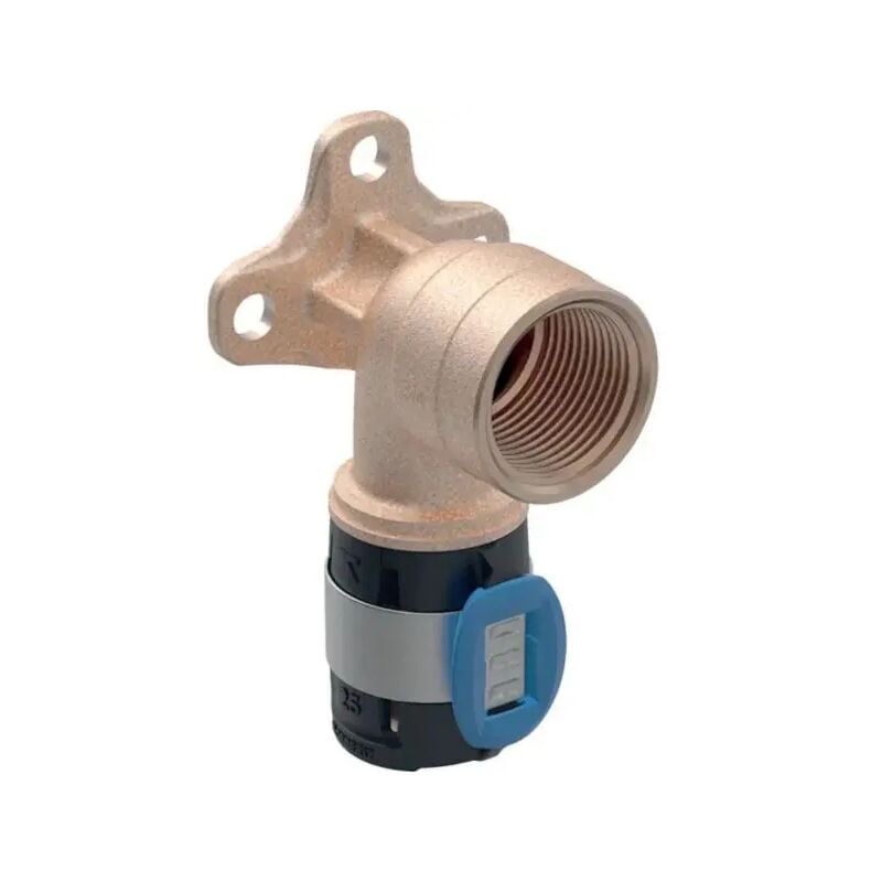 foto del prodotto gomito di allacciamento 90 flowfit con base filetto lungo femmina per multistrato a pressare h52 mm 1 2' 16 mm - femmina - attacco lungo geberit