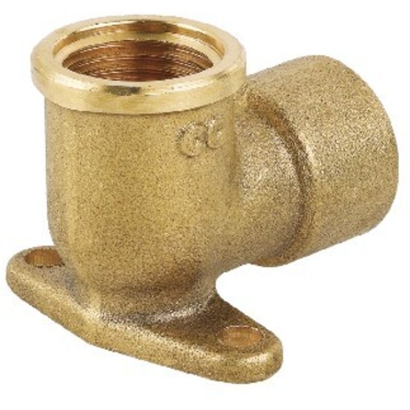 foto del prodotto gomito ff con flangia in ottone giallo 3 4