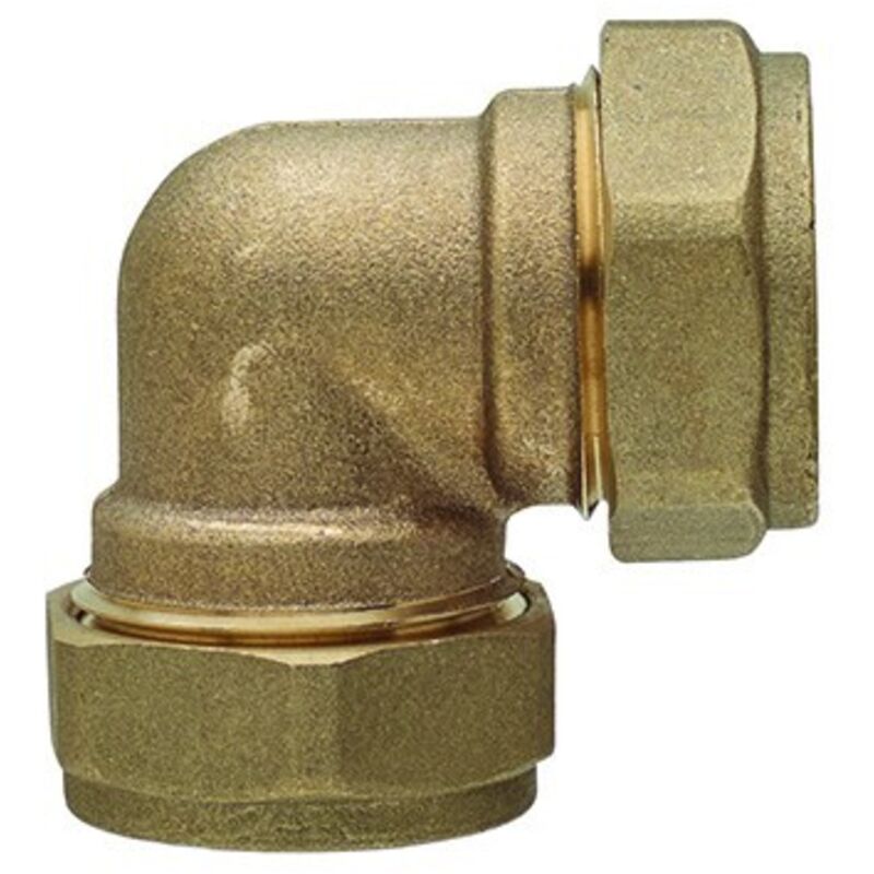 foto del prodotto gomito ff in ottone a compressione per rame diam. 16