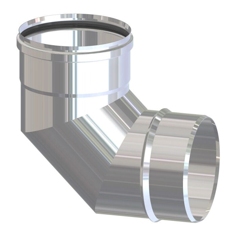 foto del prodotto gomito inox aisi 304 x pellet 90cm.8