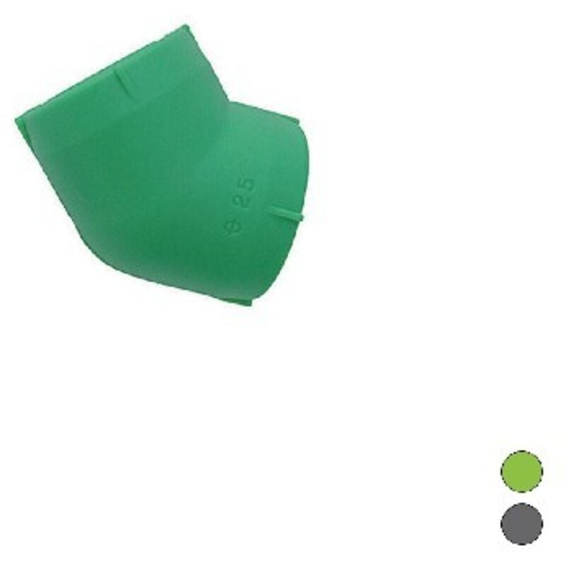 foto del prodotto gomito liscio 45 in polipropilene diam. 25 grigio