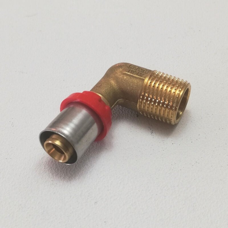 foto del prodotto gomito maschio 1 2 16 multistrato a pressare serie compact