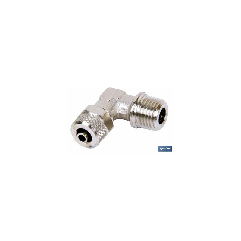 foto del prodotto gomito maschio filettatura metrica t 6 4 m 12x1