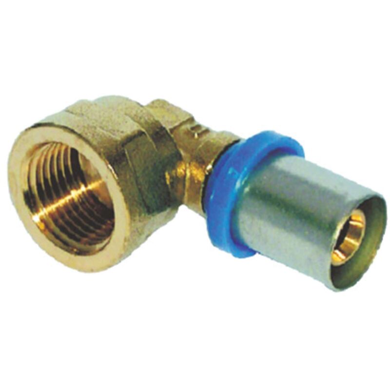 foto del prodotto gomito pressare filetto femmina x multistrato ottone mm 16x1 2f