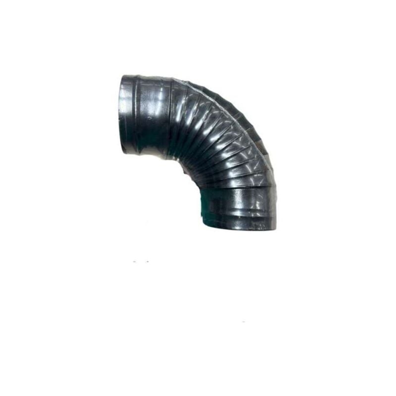 foto del prodotto gomito smaltato 90 nero opaco 10 cm