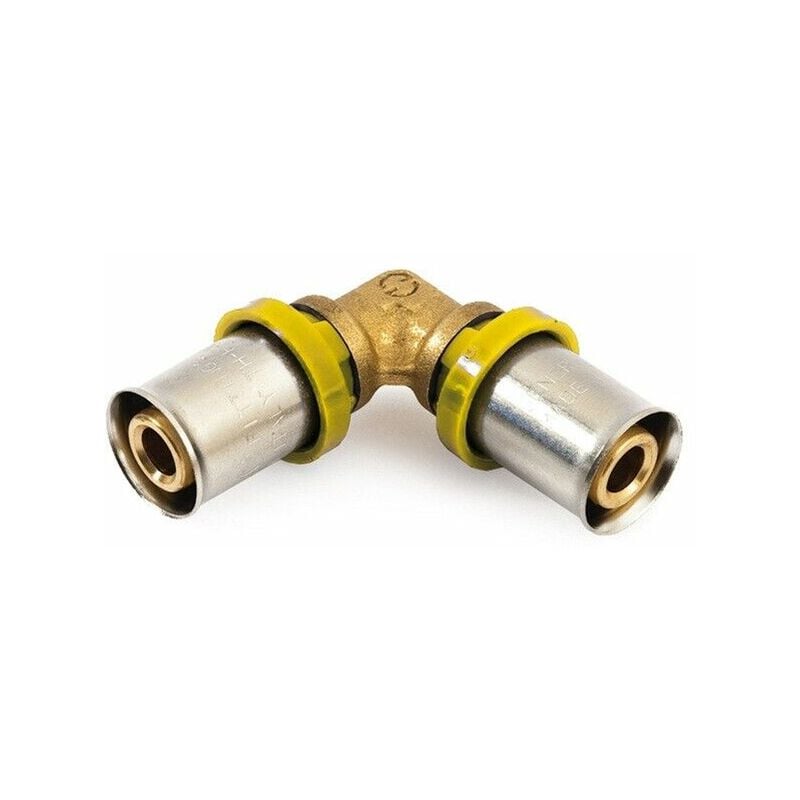 foto del prodotto gomito tubo multistrato a pressare intermedio x acqua gas trident gf 16x16 curva