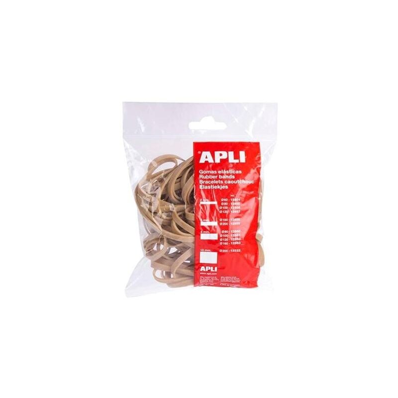 foto del prodotto gomma elastica marrone 120x5mm 100 gr. apli
