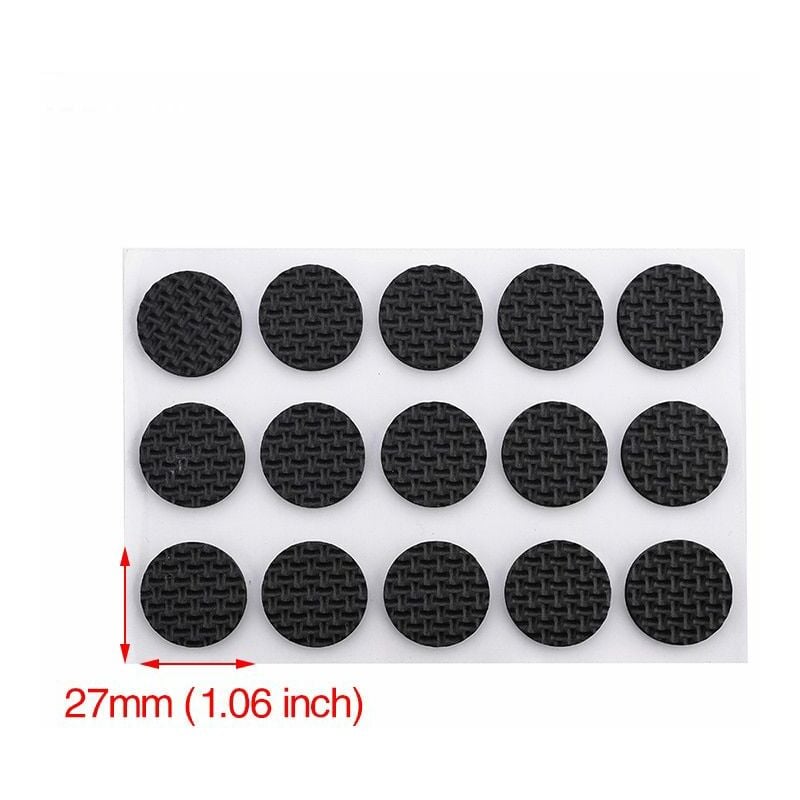 foto del prodotto gommini adesivi per mobili cuscinetti sottosedie salva pavimento varie misure packaging 30 pcs circolare 27mm 